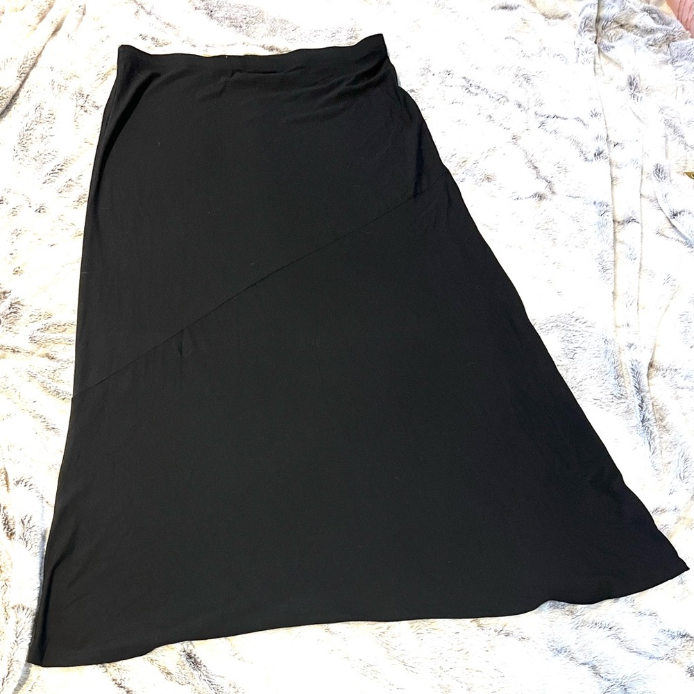 Matty M Black Asymmetrical Maxi Skirt XL